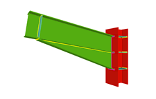 Column to beam moment connection with haunch (continuous column)